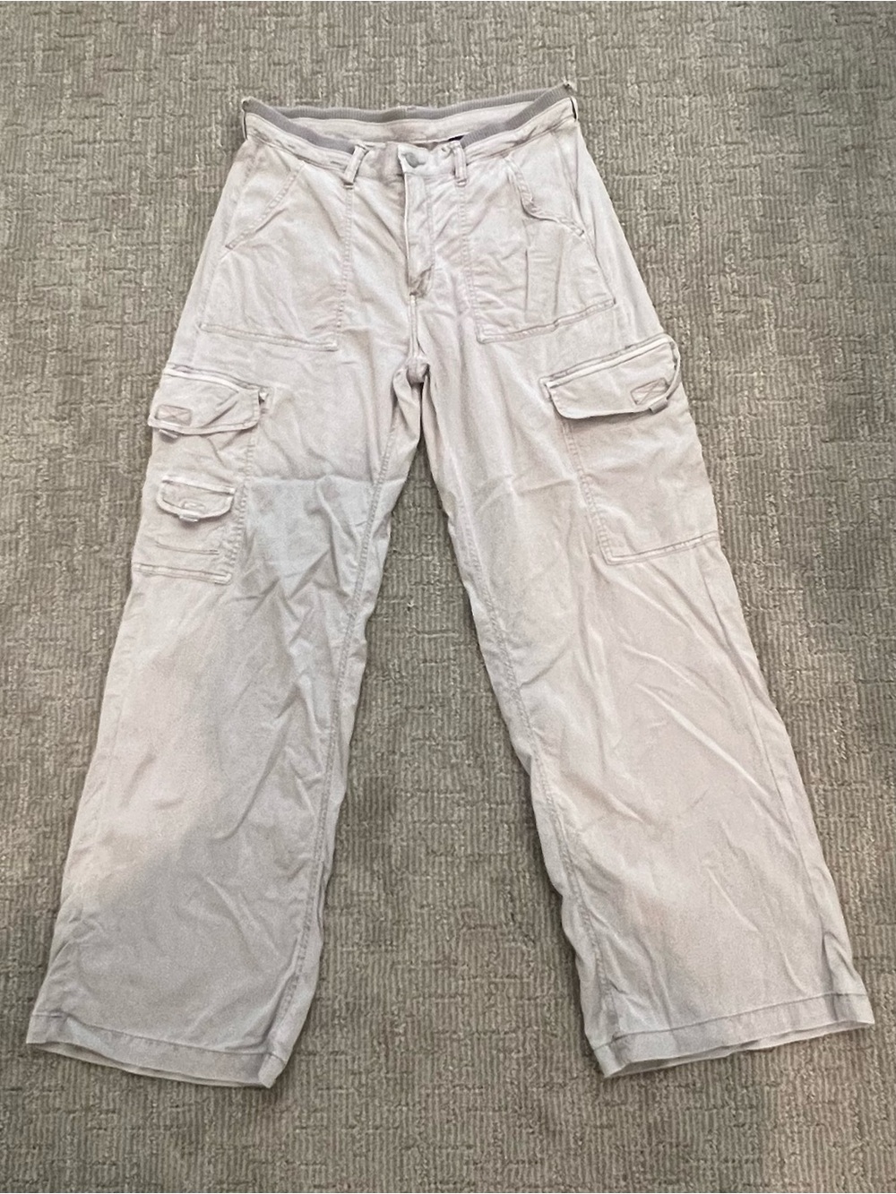 American Eagle Outfitters Light Gray Cargo Pants - Women's Utility Style